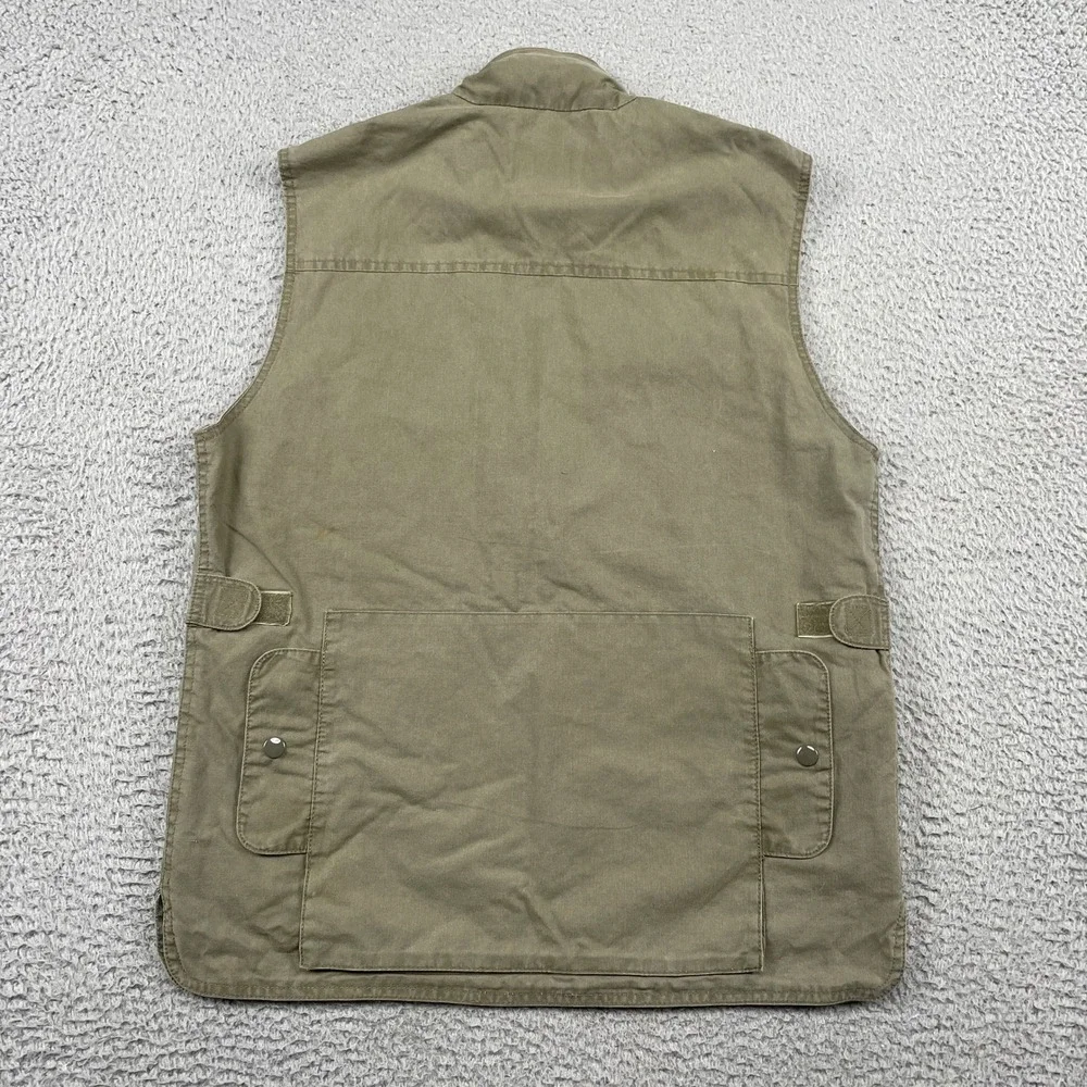 Banana Republic Vest Mens Small Green Safari Mill Valley Utility Hooded Vintage
